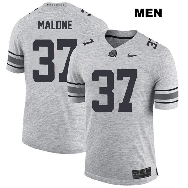 Ohio State Buckeyes Men's Derrick Malone #37 Gray Authentic Nike College NCAA Stitched Football Jersey WY19H33QM